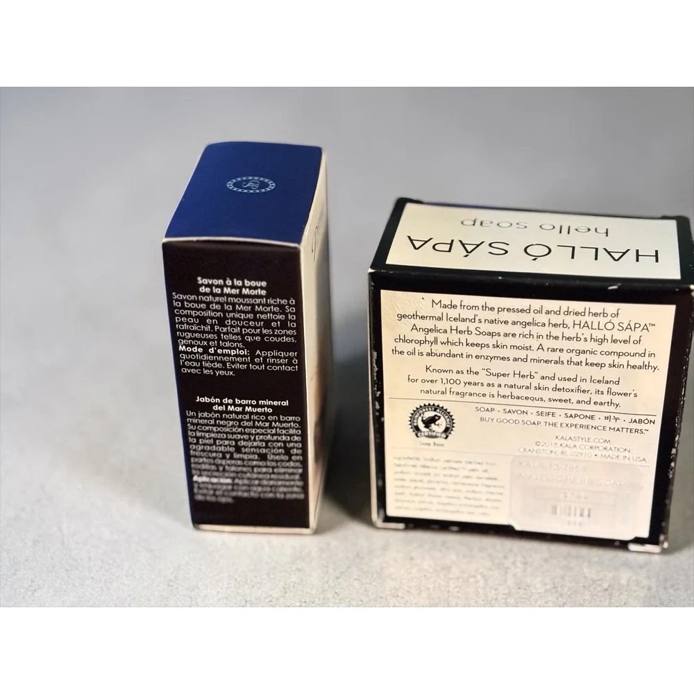 Luxury Spa‎ Soap Set Dead Sea Mud + Icelandic Angelica Herb Natural Skincare NIB